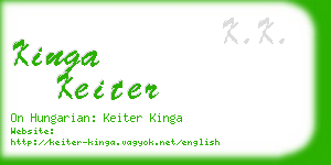 kinga keiter business card